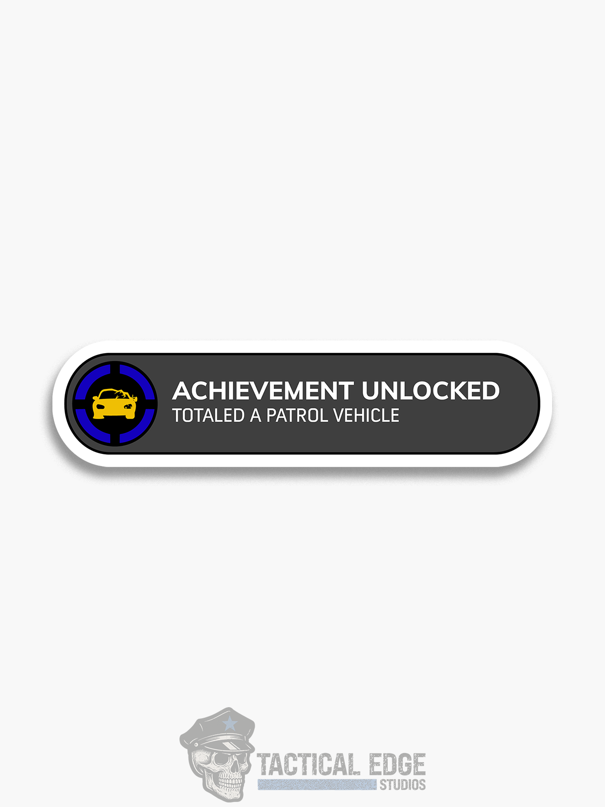 Achievement Award (Totaled Patrol Vehicle) Sticker